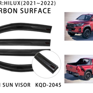 Nouveaux accessoires de voiture noirs d'origine, déflecteurs de fenêtres, visière de porte pour Hilux Revo 2021-2023 - Product Image 2