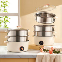 Cuisinière à vapeur électrique professionnelle Great Bear pour usage domestique et commercial, multicouche, en acier inoxydable