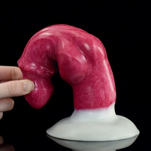 FAAK Beef Color Animal Dog Penis Knot Stuffed Realistic <b>Dildo</b> Sucker Big and Fat Anal Plug Sex Toys for Women Masturbator - Product Image 4
