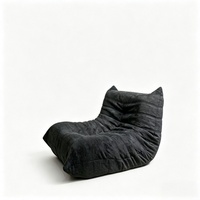 Fauteuil pouf moderne minimaliste en mousse à mémoire de forme avec dossier confortable, canapé individuel pour salon et chambre