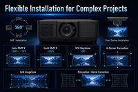 Projecteur laser 3LCD professionnel ODM d'usine de 10 000 lumens avec déplacement de lentille motorisé pour des expositions muséales immersives