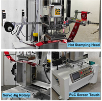 Máquina de Prensa Térmica Semiautomática para Caixas Plásticas com Dispositivo Rotativo, Tela Sensível ao Toque PLC, Estampagem em Folha de Ouro 220V