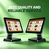 Sistema POS Todo en Uno Económico con Pantalla Táctil de 15.6 Pulgadas, Terminal de Caja Registradora, PC POS, Software POS Inteligente para Cafeterías