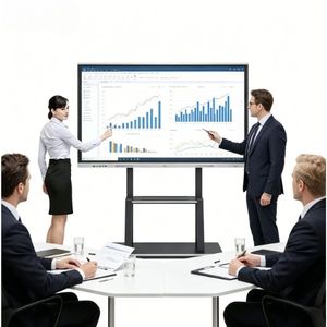 Écran interactif 75/85 pouces 4K, luminosité 350 cd/m², écran tactile infrarouge pour l'éducation et les réunions d'affaires, système d'exploitation Android <span class=keywords><strong>Windows</strong></span> - Product Image 4