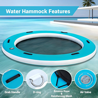 Hamac flottant gonflable en PVC pour adultes - Idéal pour la plage et la piscine