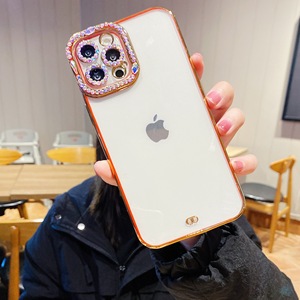 Funda de tpu suave con marco de diamante para teléfono móvil, carcasa trasera para móvil, para <span class=keywords><strong>oppo</strong></span> <span class=keywords><strong>reno4</strong></span>, vivo y21 - Product Image 4