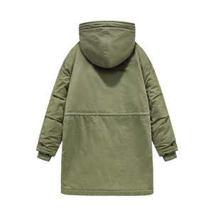 <span class=keywords><strong>Parka</strong></span> cortavientos larga <span class=keywords><strong>caqui</strong></span> Retro americana para <span class=keywords><strong>hombre</strong></span>, prendas de vestir de otoño e invierno con lona con capucha, diseño de longitud media - Product Image 4