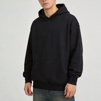 Vente en gros de sweats à capuche pour hommes, 100% coton French Terry 300G, sweats à capuche surdimensionnés pour hommes, coupe ample, pull-over, personnalisable OEM
