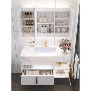 Hot Sale European Style Double Sink Bathroom <strong>Vanity</strong> Top Ready Made Bathroom <strong>Cabine</strong> ,marble Countertop Bathroom Cabinets <strong>Vanity</strong> - Product Image 6