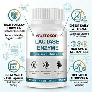 Enzima <span class=keywords><strong>Lattasi</strong></span> Naturale Vegano OEM, Integratori per il Supporto Immunitario e la Salute Digestiva, Etichetta Privata, Compresse <span class=keywords><strong>di</strong></span> Enzima <span class=keywords><strong>Lattasi</strong></span> dalla Cina - Product Image 2