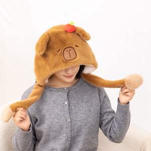 Capybara di chuyển tai mũ tai capibara Kawaii sang trọng Mũ kapibara ngoài trời vui nhéo tai mũ hoạt hình - Product Image 3