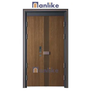 Anlike High Quality Top Supplier Villa Main Armored Outside Entry Front Security Entrance Steel Door Design
