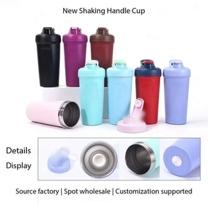 Gourde isotherme 304 pour protéines et café, 710 ml, portable, pour sports <span class=keywords><strong>de</strong></span> plein air, avec mélangeur, compatible porte-gobelet <span class=keywords><strong>de</strong></span> <span class=keywords><strong>voiture</strong></span> - Product Image 4