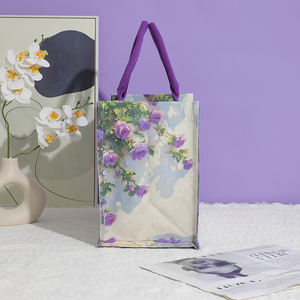 Haut <span class=keywords><strong>de</strong></span> gamme violet toile sac à main Portable <span class=keywords><strong>Secret</strong></span> Garden cadeau pour mariage mariée garçons d'honneur vacances cadeau donnant scène - Product Image 3