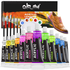 Cuero acrílico DIY zapatillas cuero <span class=keywords><strong>pintura</strong></span> pintada a mano Graffiti CAMBIO DE Color pigmento impermeable limpiador de cuero - Product Image 1