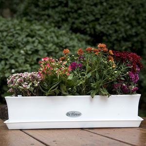 Maison Jardinage Résine Épaissie <span class=keywords><strong>Rectangulaire</strong></span> Haute Brillance Bande Mince Pot de Plantation Balcon Plantation Bassin Envoyer Plateau - Product Image 3
