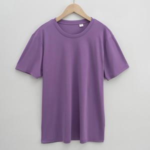 Camiseta de algodón de seda de amoníaco líquido de doble cara de 190g de gama alta, camiseta de manga corta de algodón con cuello redondo para hombre - Product Image 6