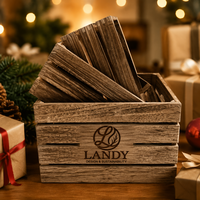Caisse en bois rustique haut de gamme avec logo personnalisé, emballage en caisses superposables, présentoir en bois pour la vente au détail, décoration intérieure, coffret cadeau