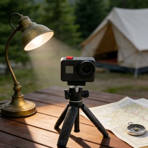 Trépied magnétique et perche d'extension compatibles avec les caméras d'action Insta360, construction en tissu de laine + alliage d'aluminium - Product Image 5