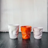 Ensemble de tasses à expresso en porcelaine style jetable, tasses à latte, tasses à cappuccino, tasses à dirty, tasses à flat white en céramique et grès