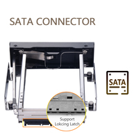 Rack mobile SATA de 3.5 pouces, plateau en métal pour boîtier de disque dur interne de 5.25 pouces
