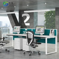 Nouvelle arrivée - Bureau modulaire pour 3 personnes - Table de bureau de taille standard - Poste de travail de bureau