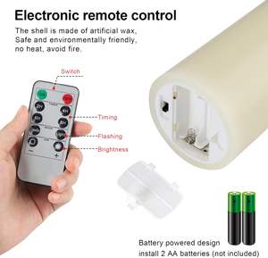 Lámparas LED inalámbricas, luz nocturna tipo vela, lámpara sin llama, luces decorativas cálidas para mesa, luces LED de varios tamaños - Product Image 5