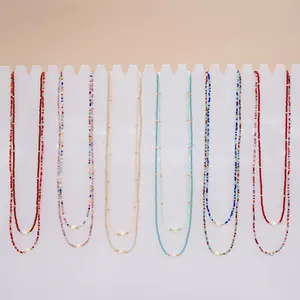 Boho Vintage Miyuki Glass Necklace Rice Seed Bead Braided Jewelry For Women
