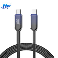 Câble de charge tressé à dégradé de cristaux 60W 30W CC CL USB vers TC, cordon de données rapide PD3.0 480 Mbps pour téléphone portable Carplay, vente en gros