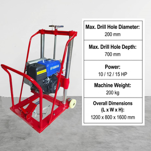 Hot Sale 5.5HP Core Drill Machine for Concrete Sampling | Portable <b>Gasoline</b> Engine Drilling Rig with Grouting Function - Product Image 5