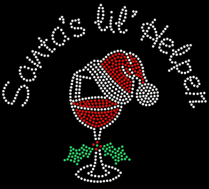 Caro Babbo Natale, loro sono i più cattivi! Trasferibili termici con strass natalizi brillanti, strass termoadesivi piatti in vetro. - Product Image 5