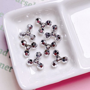 Peinture colorée boule à facettes à trois pétales empilant bricolage chaîne de téléphone portable porte-clés accessoires acrylique perles en vrac - Product Image 4