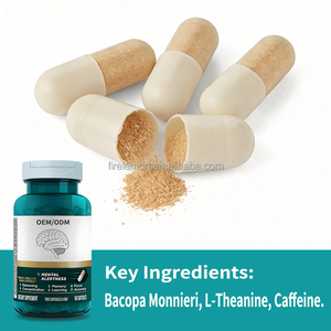 Suplemento Dietético OEM/ODM de 60 Cápsulas de Bacopa Monnieri y L-Teanina, Suplemento para el Cerebro, Vigilancia Psicológica, Memoria, Extracto de Plantas - Product Image 4