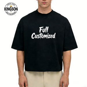 Camisetas Personalizadas al por Mayor, Camisetas Boxy de Gran Gramaje, Camisetas Oversize Estilo Streetwear, Camisetas con Lavado Ácido, Camisetas Lisas Cortas para Hombre - Product Image 1