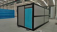 Installation rapide de refuges temporaires préfabriqués pour les secours d'urgence et les interventions en cas de catastrophe ; abris pliables en conteneurs.