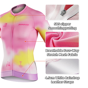 Darevie OEM nem nefes pembe kaktüs bisiklet <span class=keywords><strong>Jersey</strong></span> kadınlar <span class=keywords><strong>MTB</strong></span> özel dağ bisikleti <span class=keywords><strong>Jersey</strong></span> kadın Ropa De Ciclismo - Product Image 4