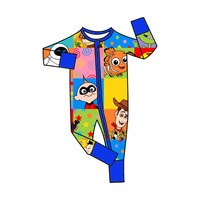 Combinaison bébé en bambou imprimée sur mesure de haute qualité pour Halloween, confortable, vente en gros avec service de production rapide, toutes saisons