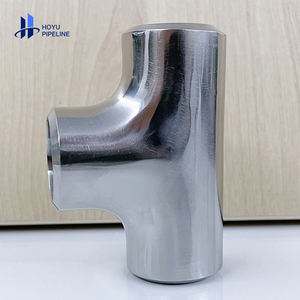 T per saldatura in acciaio inossidabile per uso alimentare 304 316l 1.5 "t saldato per lucidatura sanitaria gomito a t uguale di tipo lungo - Product Image 3