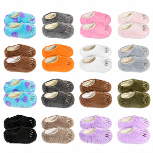 Produit Tendance 2026 – Sabots de Luxe Personnalisés en Fausse <span class=keywords><strong>Fourrure</strong></span>, Chaussons d'Intérieur/Extérieur en Peluche à Plateforme pour Femmes – Vente en Gros - Product Image 1