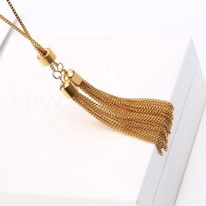 Bijoux <span class=keywords><strong>fantaisie</strong></span> 70cm de <span class=keywords><strong>long</strong></span> boîte chaîne 18K plaqué or gland pendentif pull <span class=keywords><strong>collier</strong></span> boucles d'oreilles ensemble de bijoux <span class=keywords><strong>pour</strong></span> femmes - Product Image 6