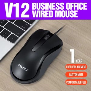 T-WOLF V12 Quang Có Dây Chuột Nhà Máy Bán Hàng Trực Tiếp USB Chuột Máy Tính Cho Văn Phòng Máy Tính Để Bàn Máy Tính Xách Tay Ngay Bán Buôn Giá Rẻ Chuột - Product Image 3
