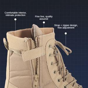 Bottines en cuir pour la marche en plein air, pas chères, randonnée, chasse, moto, bottes du désert, bottes d'hiver PU ZIP, demi-bottes DYG - Product Image 3