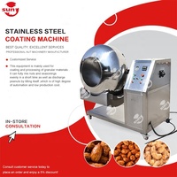 Machine à enrober les popcorn inclinable multifonctionnelle pour caraméliser les noix de cajou, les amandes, les arachides et le sucre pour la production de snacks caramélisés