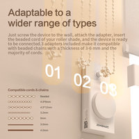 Moteur de store intelligent Zemismart Matter Over Thread avec batterie intégrée, pour la modernisation des stores, télécommande
