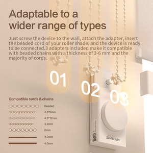 Motore per Tende <span class=keywords><strong>Smart</strong></span> Zemismart Matter Over Thread con Batteria Integrata, Retrofit per Tende a Rullo, Controllo Remoto - Product Image 2