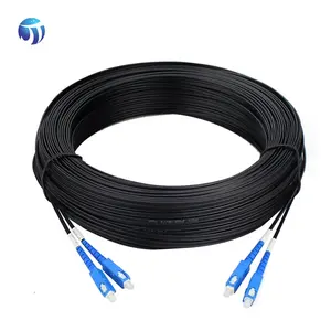 SC/UPC SC/APC Jumper FTTH outdoor Drop Cable G657A Fiber Optical Cable Patch Cord With Steel Messager