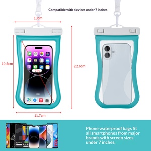 Nueva Funda Impermeable para Teléfono de PVC con Pantalla Táctil IPX8, Bolsa Impermeable para Teléfono para Natación, Buceo, Surf, Deportes Acuáticos - Product Image 3