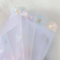 Nueva carpeta de documentos de tamaño A4 de una sola página en forma de L, bolsa de almacenamiento de archivos de Material PP de Color transparente de plástico