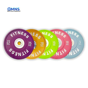 Chất Lượng Cao Tập Thể Dục 5-25Kg 10-55 Lb Màu Sắc Miễn Phí Trọng Lượng Tấm Phòng Tập Thể Dục Đào Tạo Tạ Bumper Tấm - Product Image 1