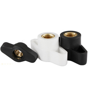 Ensemble de boutons moletés noirs avec poignée en laiton, vis à emboîter en plastique, écrous moletés à extrémité filetée, accessoire pour tournevis - Product Image 1